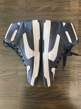 Puma Black and White Chunky High-Top Sneakers